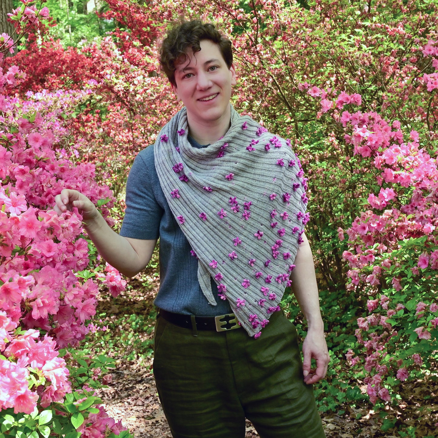 Floral Bouquet Shawl Pattern by Xandy Peters