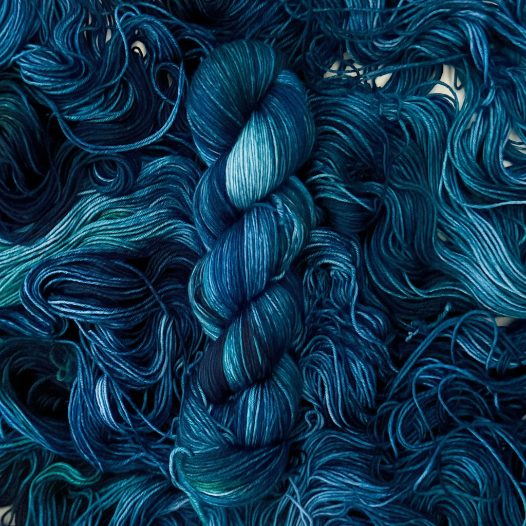 Enhanced blue yarn